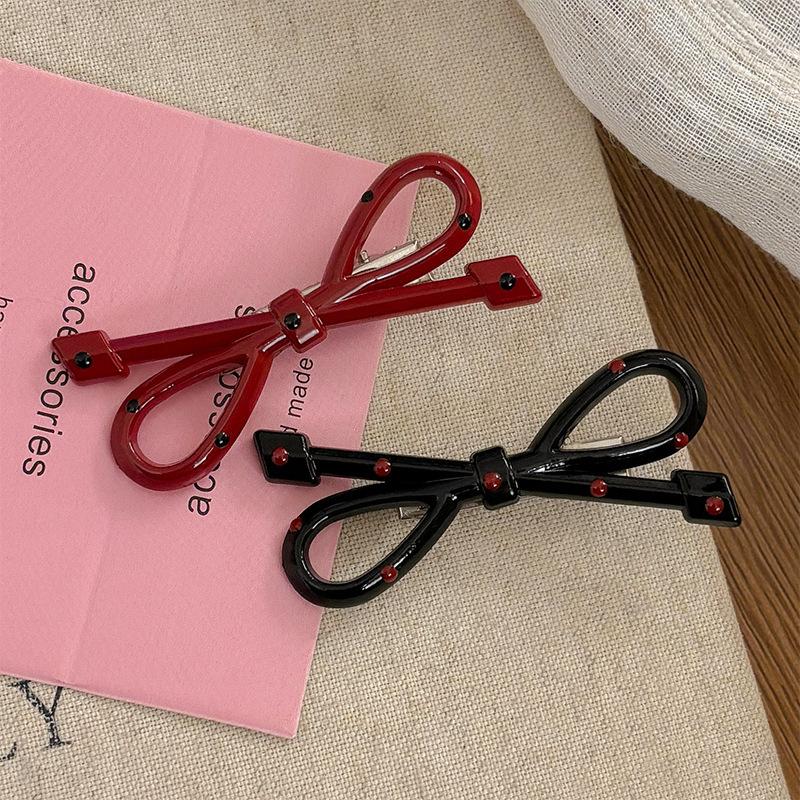 16Pcs Polka Dot Patent Leather Hair Clip Set,bow Oval Style Mixed Color Hair Clip for Women,cute Side Broken Hair Clip Headband