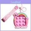 Adorable Heart Bear Keychain Cute Silicone Squeeze Toy Stress Relief Gifts For Couples And Office Use