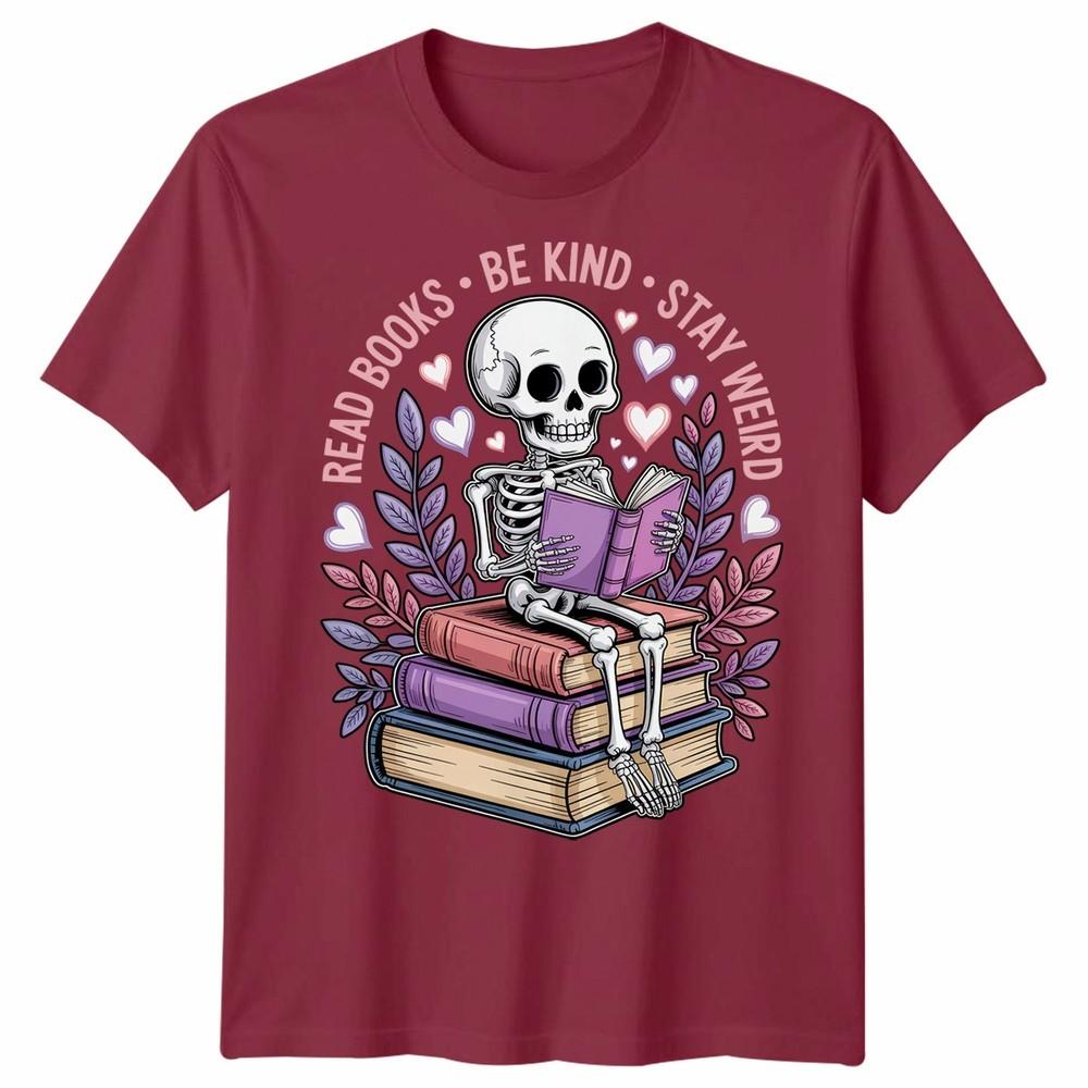 World Book Day Read Books Be Kind Stay Weird Funny Retro Aesthetic Unisex Tshirt