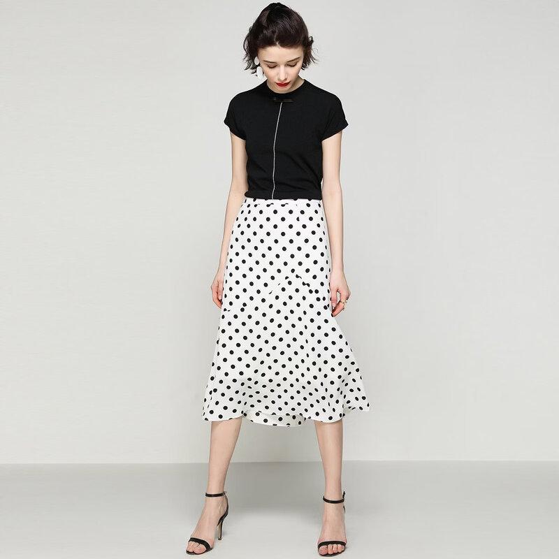 Bailuyu Elegant Bow-Detail Knit Top XL чёрный