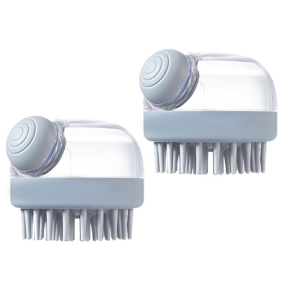 2-Pack Silicone Cleansing Brush with Built-in Dispenser - Multi-Use for Hair, Face, and Body Care Massage