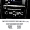 For Jaguar XJL XJ Button Cover Decals Chrome Car Button Stickers For AC Heater Control Switch For Jaguar XJ X351 Car Accesories