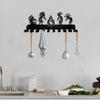 Wandmontiertes Metall-Kleiderhaken-Set, Antikes Eisen Garderobenständer für Eingangsbereich Kleidung Hut Handtuch, Robuste Dekorative Utility-Haken für Badezimmer Garderobe Flur