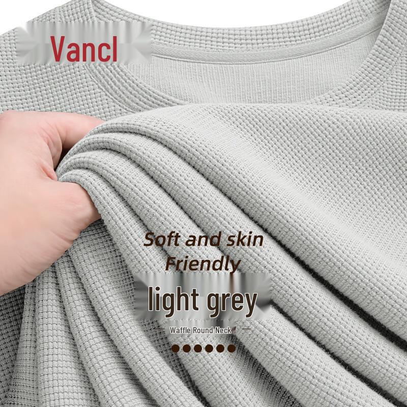 VANCL Men's Waffle Texture Heavyweight Short Sleeve T-shirt