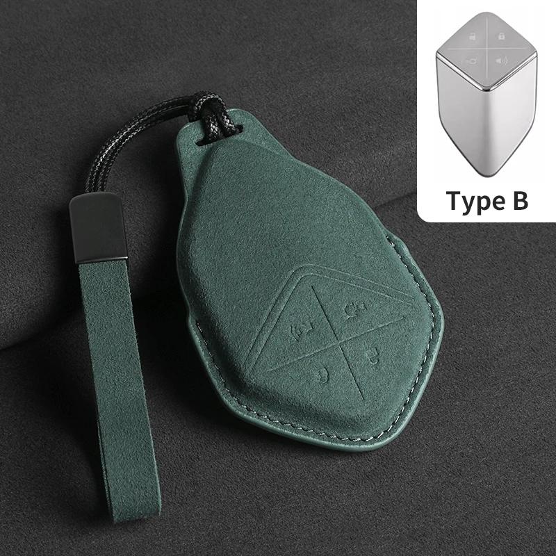 Car Remote Key Case Cover for Changan Deepal S7 SL03 2022 2023 2024 High Quality Auto Key Shell Fob Keychain Suede Accessories