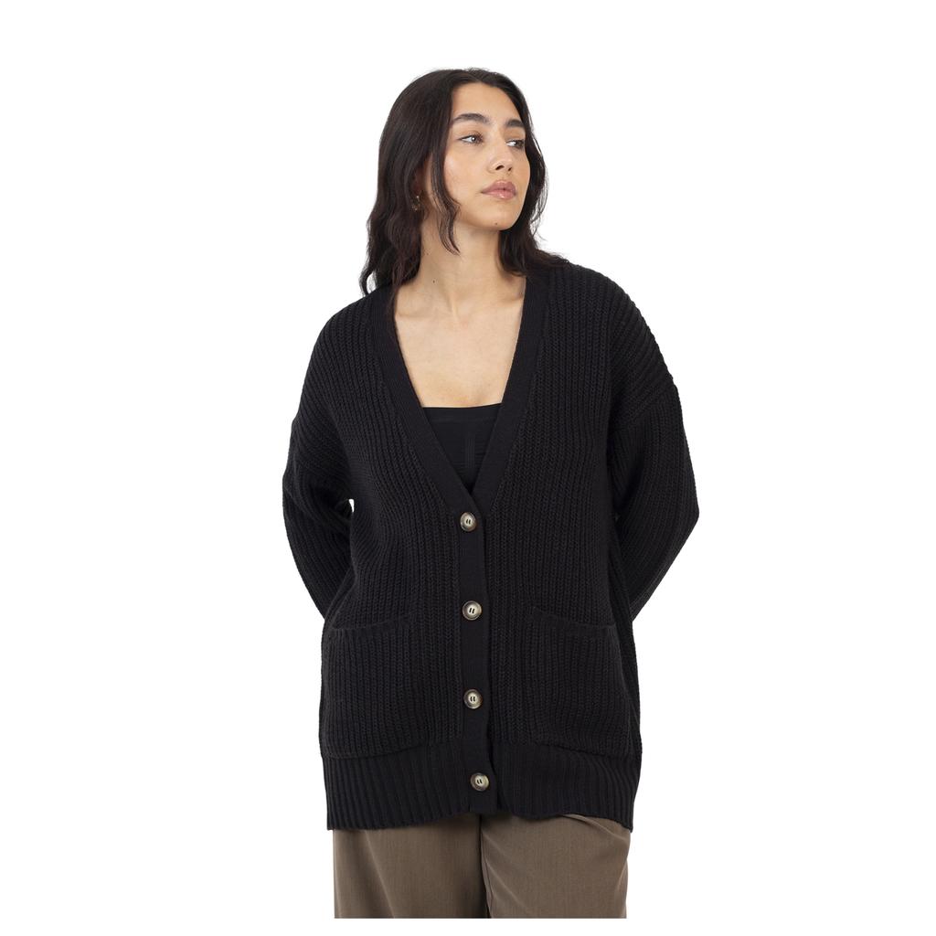 BRAVE SOUL Womens/Ladies Niamos Fishnet Button Through Cardigan