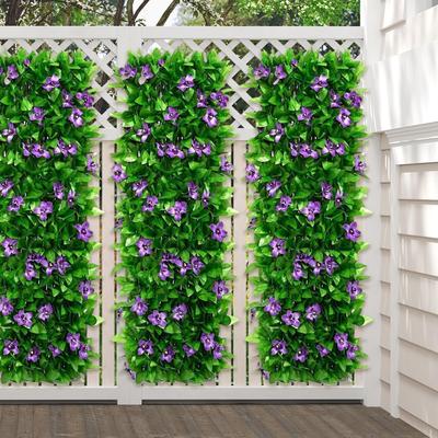 Greenery Wall Panels Expandable Artificial Gardening Supplies With Flower Faux Hedge Fence For Home Hotel Restaurant Apartment