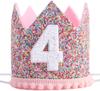 First Kids Birthday Party Glitter Brown Bear Hat ONE Burlap Lion Birthday Crown Baby Shower Photoprops Party Decorations