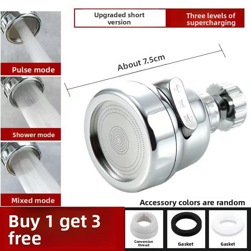 Kitchen Sink Pressurized Faucet, Two-speed and Three-speed Anti-splash Water Wonder, Universal Extension Device for Dishwashing Nozzle