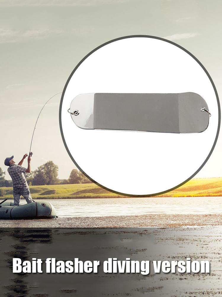Fishing Flasher Swim Bait Aluminum Alloy Salmon Teaser Flash Board Underwater Diving Flashing Board Outdoor Fishing Accessories