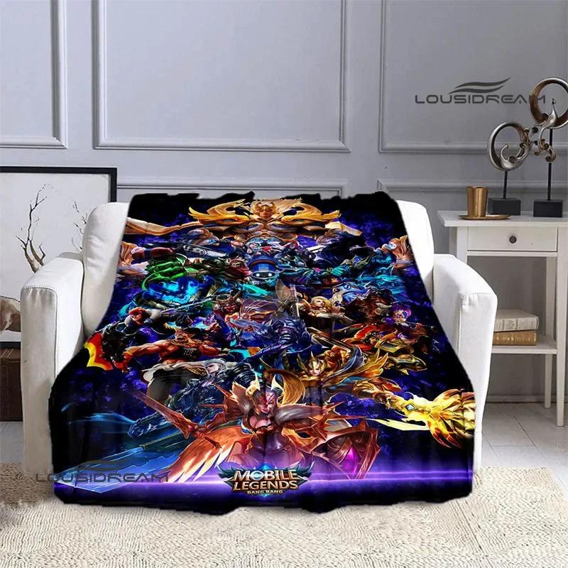 Mobile Legends Bang Bang Cartoon Printed Blankets Fashion Warm Flange Blanket Home Travel Blanket Bed Linings Birthday Gift
