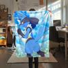 Lucario  Print Flannel Blanket, High quality Comfortable for All Seasons, Home Decor, Warmth and Comfort