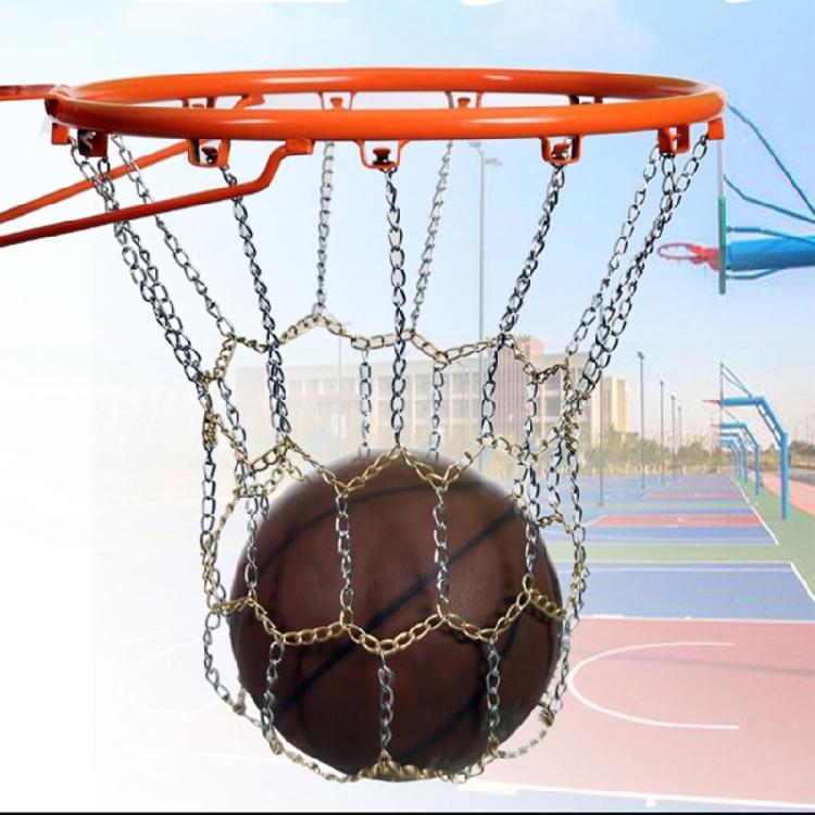 Heavy Duty Metal Chain Basketball Net Standard Braided Metal Chain Basketball Net Goal Training Basketball Net