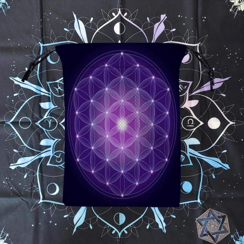 Mini Jewelry Dices Card Gift Bag Drawstring Pouches Bag Divinations Tarots Bag