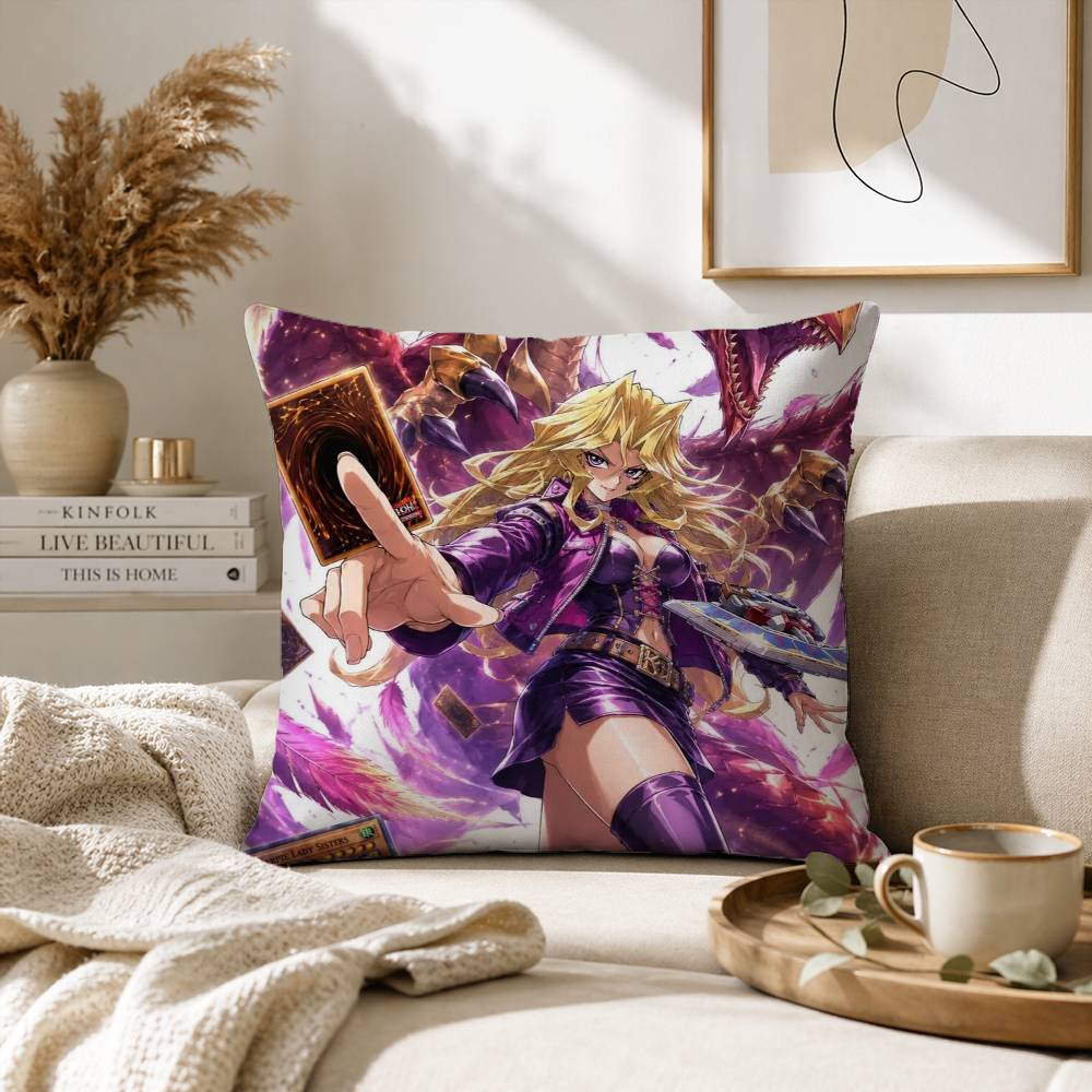 Dark Magician Blue Eyes White Dragon YUGIOH Pillow Case for Sofa Living Room Home office Decor Protective Cover