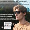 Smart AI Translation Glasses 100+ Languages Real-time Translation Bluetooth Sunglasses Earphones Voice Assistant Call Music