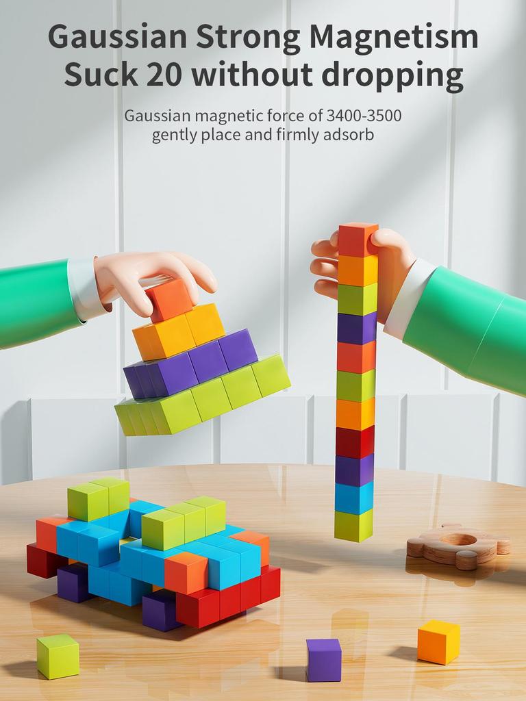 Magnetic Building Blocks: Children's Educational Cube Toy Set