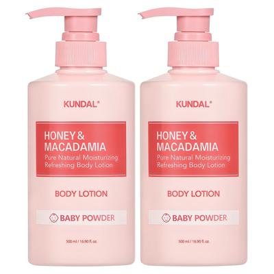 Honey & Macadamia Pure Body Lotion Baby Powder Fragrance, 500 ml, 2 unità