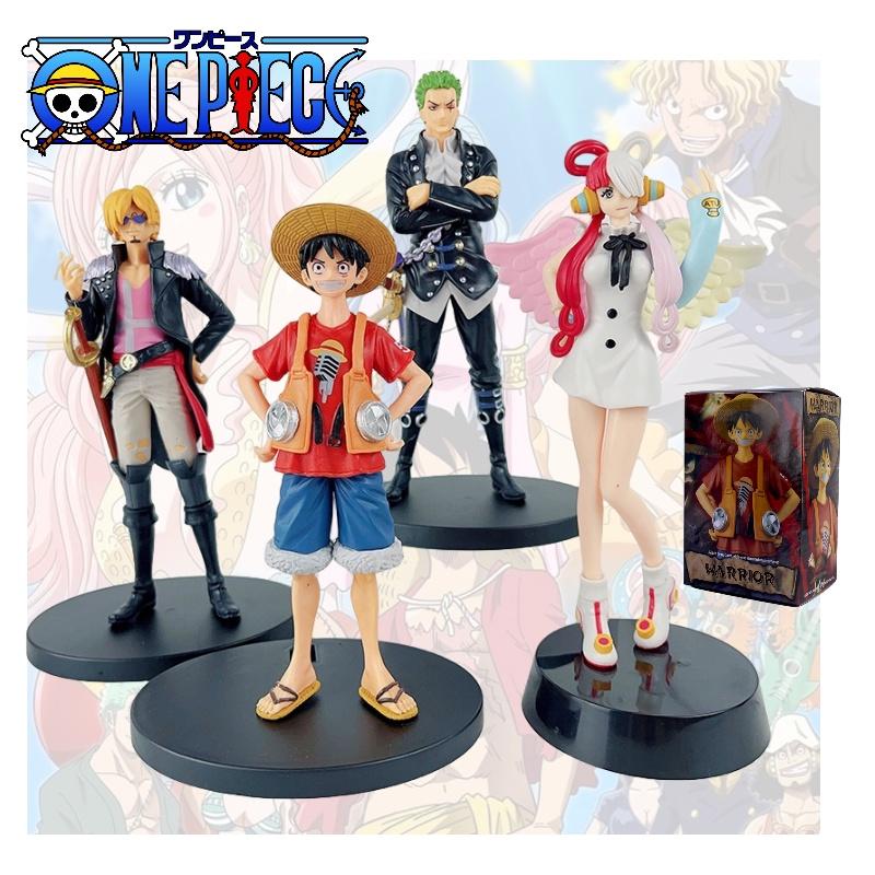 Limited Edition Red One Piece Movie Figures Monkey D. Luffy Roronoa Zoro Sanji And Usopp 18cm Pvc Toys