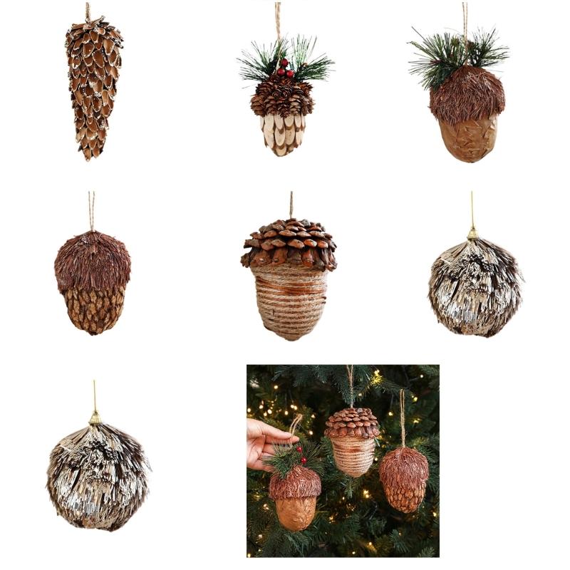 Piña Natural Decoración Navideña Colgante Adorno Festivo Duradero Para Decoración Navideña Interior y Exterior