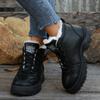 Fashion Women's Sneakers Winter Warm Plush Lined Casual High Top Women's Platform Shoes Lace Up Sneakers Zapatos De Mujer