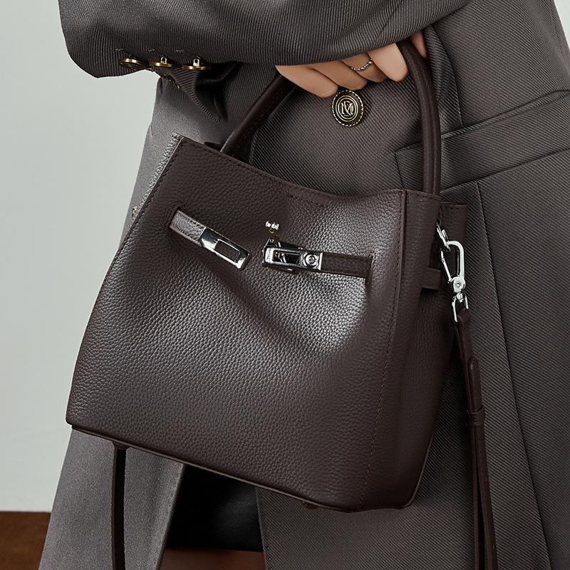 Gemüsekorb Eimer Tasche Damen Leder 2026 neue vielseitige Umhängetasche tragbar schräg über crossbody Damen Tasche