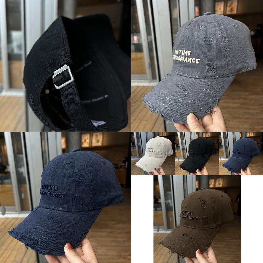 Embroidered Letter Baseball Cap For Women Adjustable Cotton Sun Protection Hat