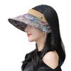 JYL TS DIY Elderly Sun Hat UV Protection Face Cover Cotton Fabric
