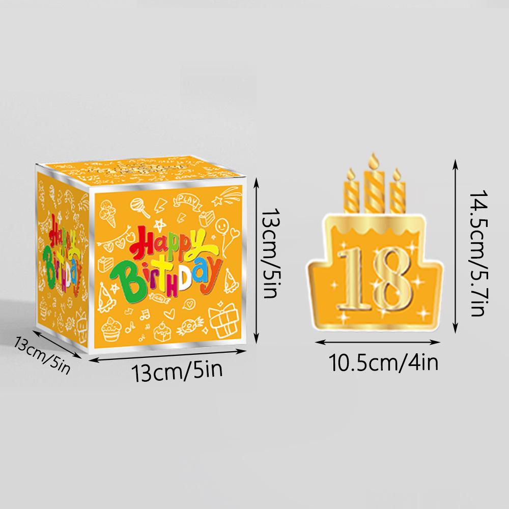 Überraschungs-Geburtstags-Geldziehbox-Dekoration - Happy Birthday Arrangement