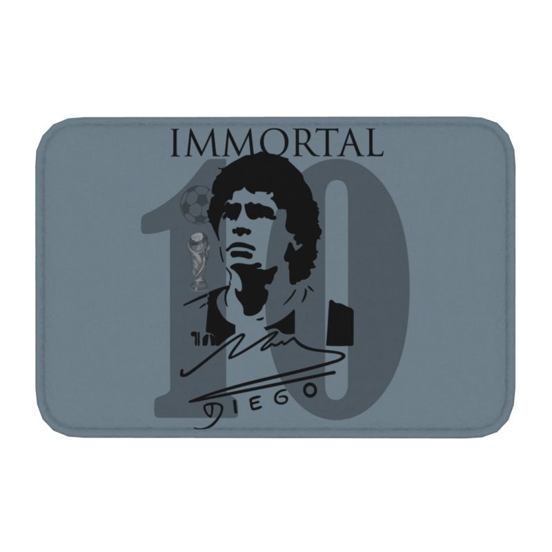 Custom Maradona Doormat Mat Anti-Slip Argentina Soccer Legend 10 Kitchen Bath Garden Rug Carpet 40*60cm