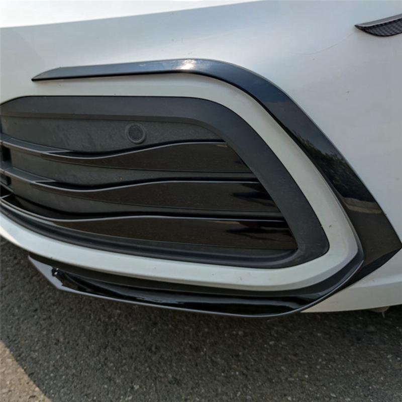 For VW Golf 8 Mk8 2021 2022 Car Front Grille Grill Moulding Strips Fog Light Cover Trim Abs Automotive Modification Accessories