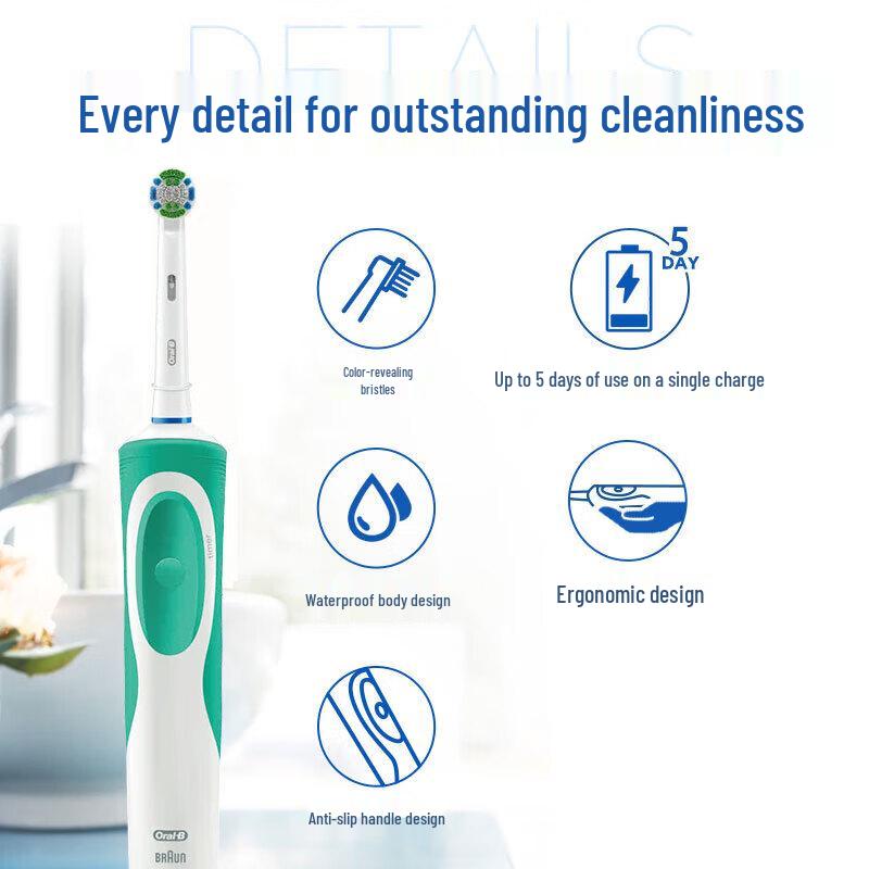 Oral-B D12 Electric Toothbrush (Two-Pack) CN plug (adapter included)