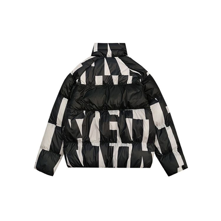 Nike Péřová bunda s vysokým límcem, ležérní, pánská svrchní oděv, černá, bílá, CK1850-121