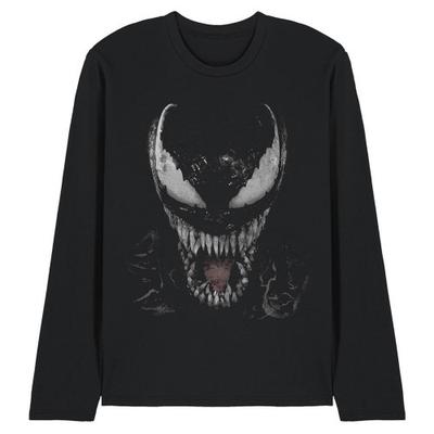 Womens/Ladies Venom Face Long-Sleeved T-Shirt