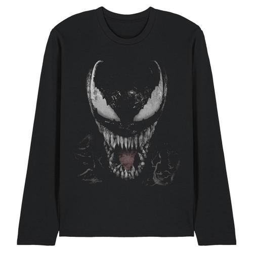 Marvel Womens/Ladies Venom Face Long-Sleeved T-Shirt