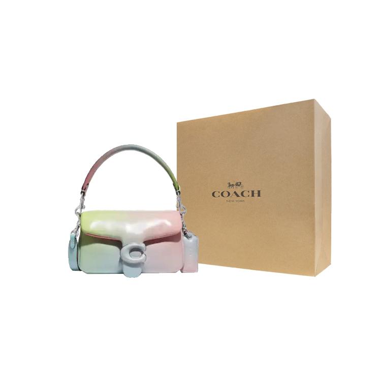 New COACH Tabby Sheepskin Shoulder Bag, Crossbody Bag, Handbag Women's Blue Pink Green Multicolor CA084-LHUAU