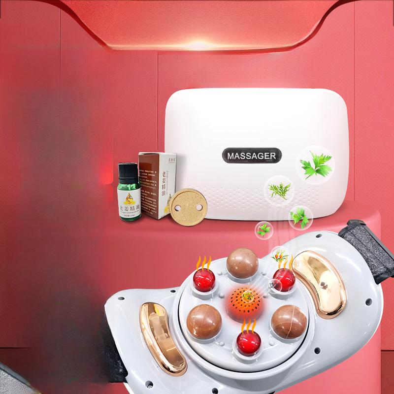 Magnet Kneading Tummy Instrument, Stone Electric Tummy Heating Massage Belt, Multi-function Charging, Waist and Abdomen MassagingTool