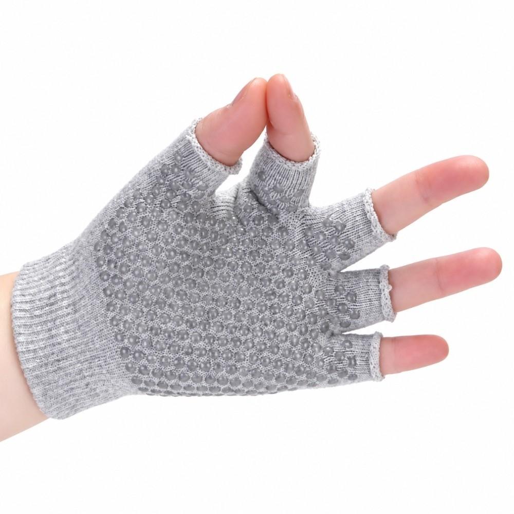 1 Pair Knitted Yoga Gloves Lightweight Cycling Gloves Fingerless Gloves Fitness Exercise