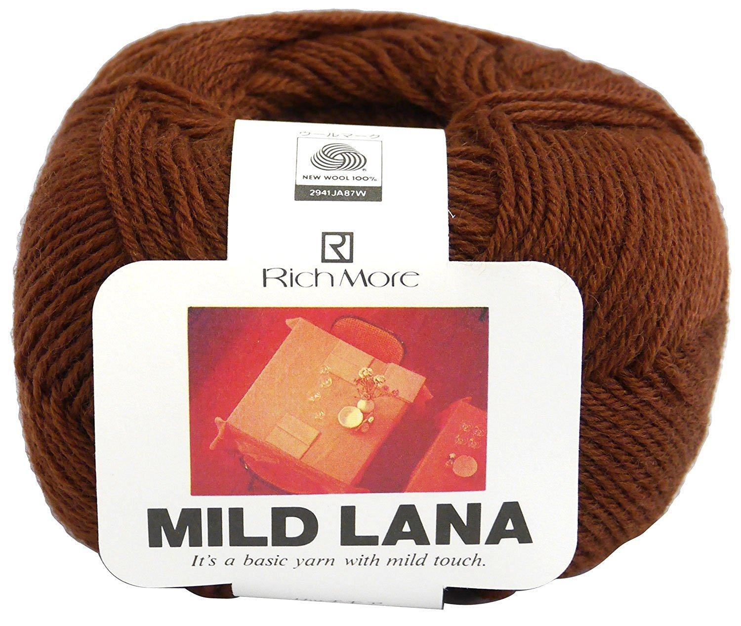 

Hamanaka Richmore Mild Lana Yarn Medium Thick Brown 40g 180m 10 balls set 0146 col.35 Approx.