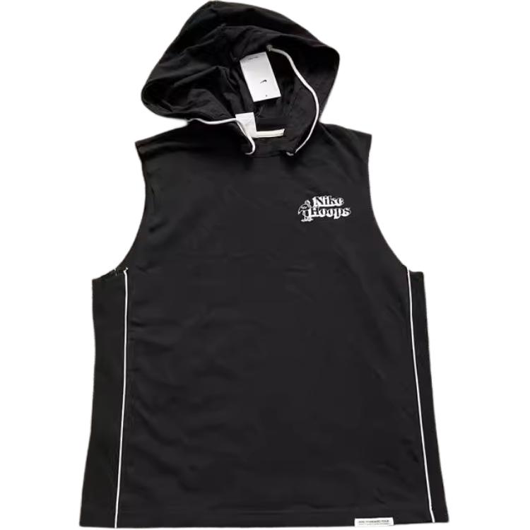 Nike Dri-FIT Standard Issue Breathable Sport Hoodie Vest Men Tops Black DH7442-010