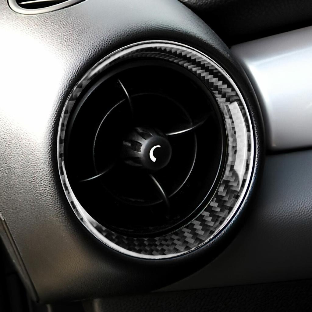 4x Carbon Fiber Car Center Side Air Vent Cover Trim For Mini R55 R56 R57 2007-10