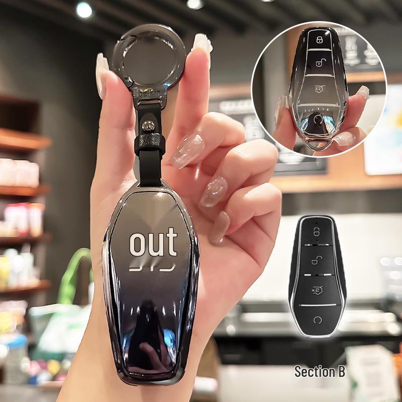 BYD Key Case for Han, Dolphin, Seagull, Mini, Yuan, Tang, Song Pro, and Qin Plus.
