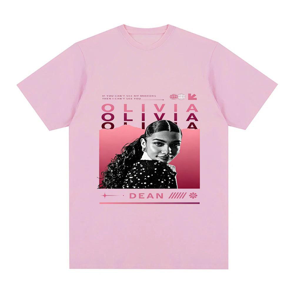 Olivia Dean 100% Cotton T-shirt Classic Graphic Print Tees Women and Men Casual Soft Streetwear Fashion O-neck Adult Tops Summer