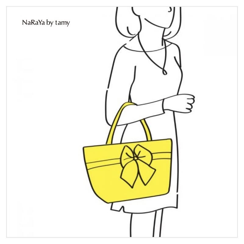 Naraya Tie Ribbon Bag, Boat Shape, Small (Water-Repellent), Dark Blue