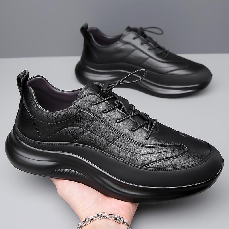 

Men s shoes men s shoes autumn new trend one-pedal sports and leisure shoes men s leather soft sole men 38 чёрный