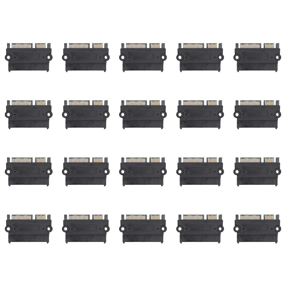 7+15 Male To Female Converter Head 22Pin Power Data Adapter SATA To SATA Adapter Data Power Transfer Connector Adapter 1-20PCS