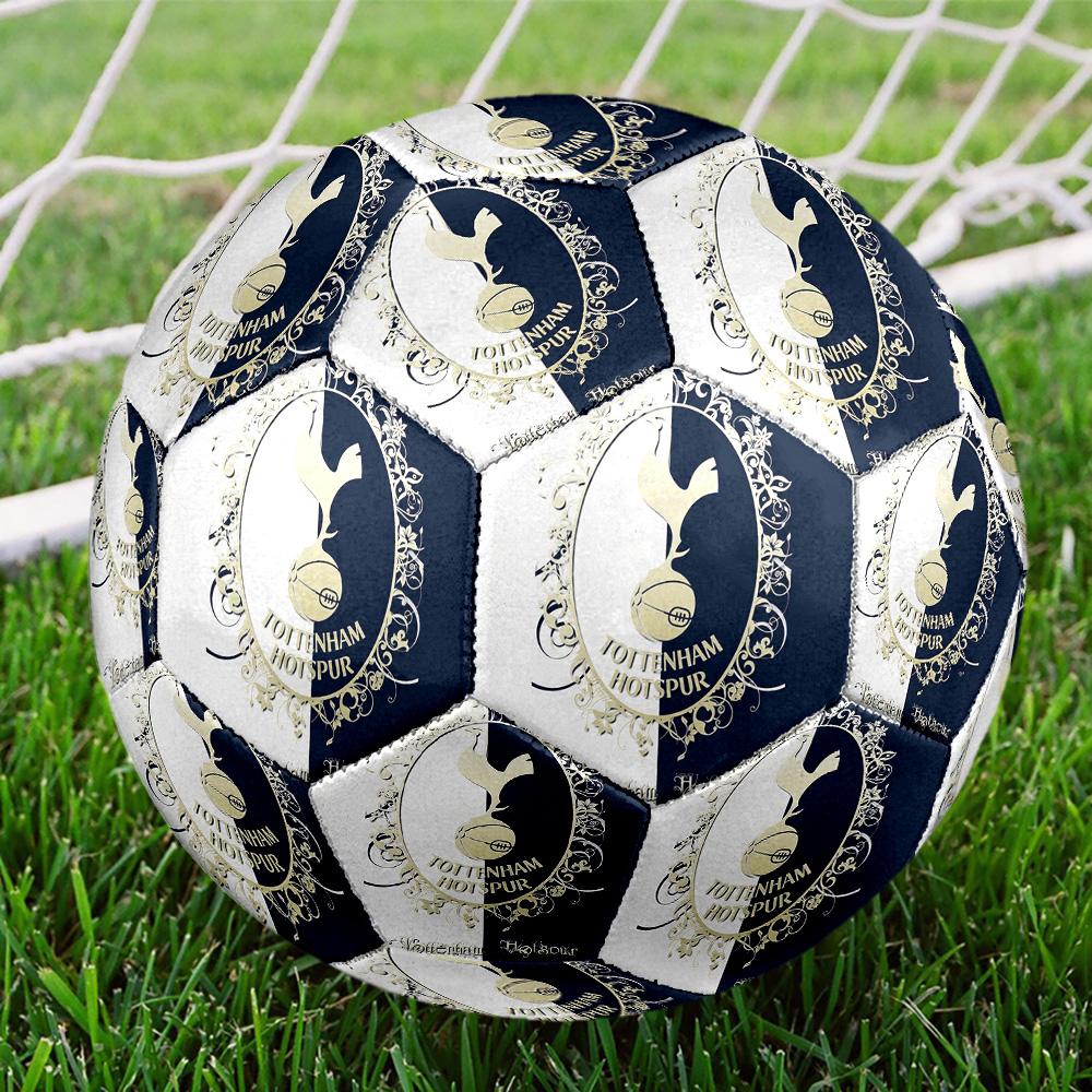 SpursSoccer Ball Colorful All Ages Machine Stitched PVC Competition Ready Durable High-Bounce