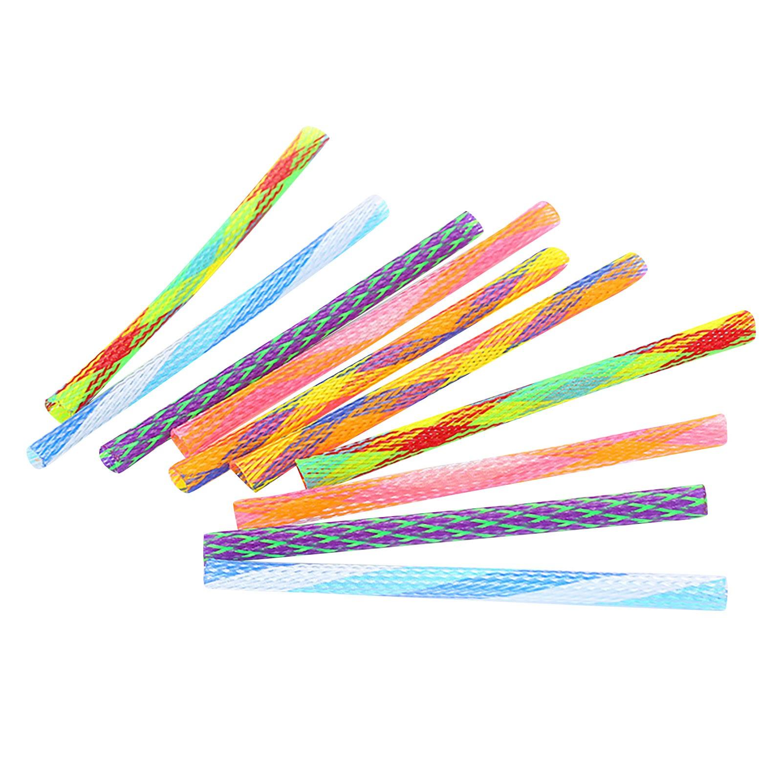 

Pet Cat Toy Foldable Spring Shape Toy Colorful Elastic Spring Interactive Cat Funny Stick One Size