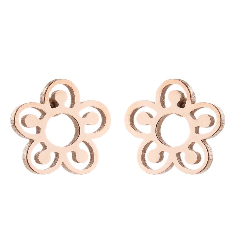 Plum Blossom Earring For Women Free Shipping Hypoallergenic Surgical Steel Ear Piercing Flower Shaped Girl Earrings Pendientes