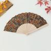 Vintage Bohemian Style Cork Folding Fan Graft Gift Props Wooden Folding Fan Home Decor Hand Folding Fan